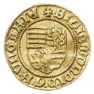 goldgulden (1411), Buda, Aw: Tarcza herbowa, Rw: Św. Ła...