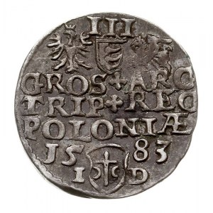 trojak 1583, Olkusz, Iger O.93.3.f (R1), ciemna patyna