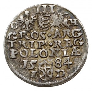 trojak 1584, Olkusz, odmiana z literami G - H po bokach...