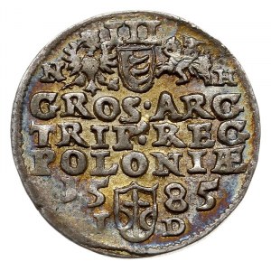 trojak 1585, Olkusz, Iger O.85.3.a (R1), patyna