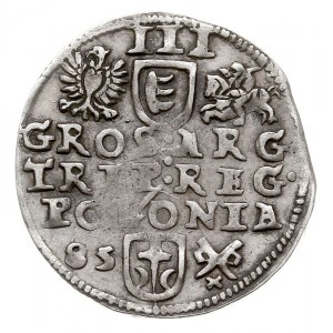 trojak 1585, Poznań, Iger P.85.3.a (R1), patyna