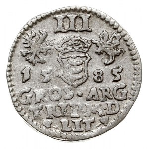 trojak 1585, Wilno, Iger V.85.2.b (R), Ivanauskas 4SB54...