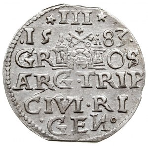 trojak 1583, Ryga, Iger R.83.1.e (R1), Gerbaszewski 9