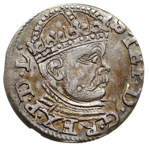 trojak 1585, Ryga, odmiana z dużą głową króla, Iger R.8...