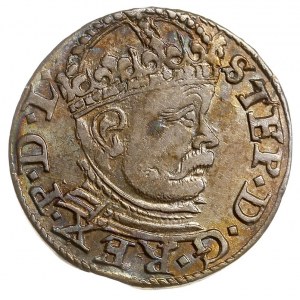 trojak 1586, Ryga, odmiana z dużą głową króla, Iger R.8...