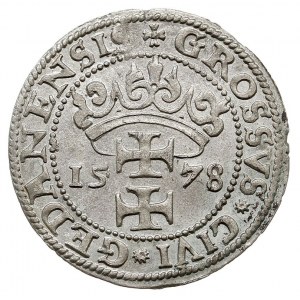 grosz 1578, Gdańsk, na awersie kropka na końcu napisu