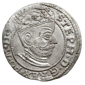grosz 1581, Ryga, odmiana z herbem Rygi i skróconą datą...