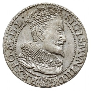 szóstak 1596, Malbork, odmiana z małą głową króla, pięk...