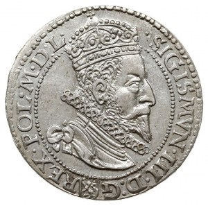 szóstak 1599, Malbork, odmiana z małą głową króla, pięk...