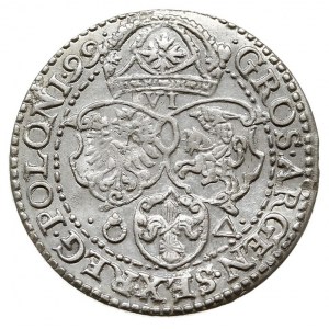 szóstak 1599, Malbork, odmiana z dużą głową króla, rzad...