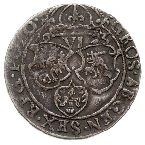 szóstak 1623, Kraków, odmiana z datą 16 - 23 po bokach ...