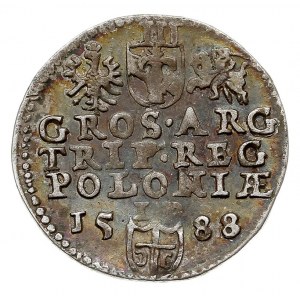 trojak 1588, Olkusz, Iger O.88.6.c/a (R3), rzadki, ładn...