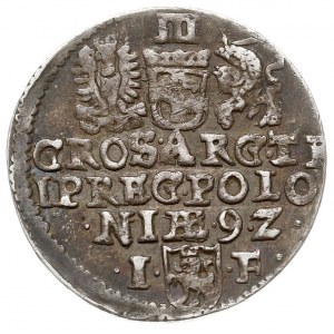 trojak 1592, Olkusz, Iger O.92.6.g (R1), ciemna patyna