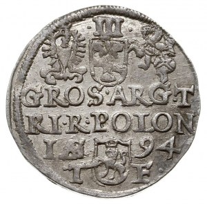 trojak 1594, Olkusz, Iger O.94.9.j/k, ładnie zachowany