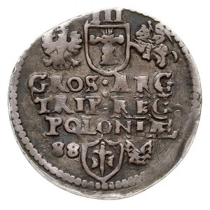 trojak 1588, Poznań, Iger P.88.2.a (R3), rzadki, patyna