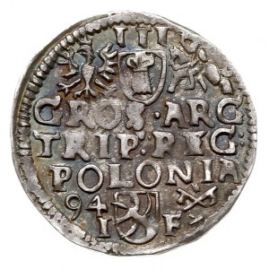 trojak 1594, Poznań, Iger P.94.4.b, tęczowa patyna