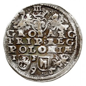 trojak 1595, Lublin, odmiana ze znakiem Topór, Iger L.9...