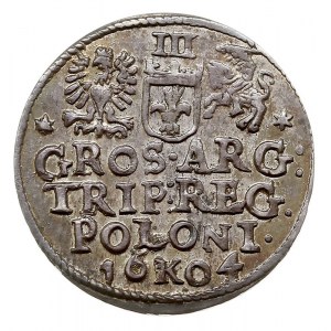 trojak 1604, Kraków, Iger K.04.1.a (R1), bardzo ładny, ...