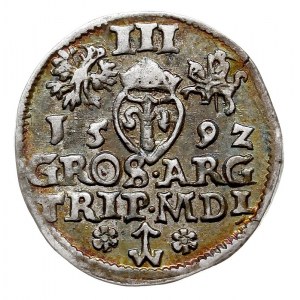 trojak 1592, Wilno, Iger V.92.1.b (R), Ivanauskas 5SV27...