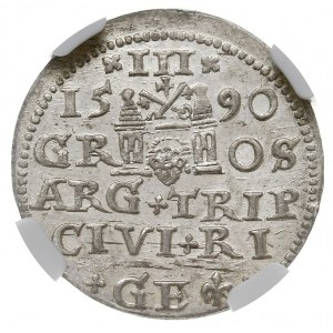 trojak 1590, Ryga, Iger R.90.1.b, Gerbaszewski 7, monet...