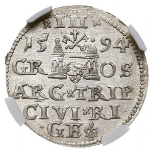 trojak 1594, Ryga, Iger R.94.1.b, Gerbaszewski 9, monet...