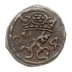 denar 1604, Poznań, T. 35, bardzo rzadki, patyna