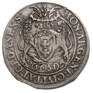 ort 1651, Gdańsk, 5.37 g, 30 mm, moneta wybita z końca ...