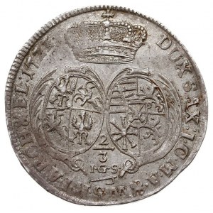 2/3 talara (gulden) 1722, Drezno, Kahnt 129, Dav. 826, ...