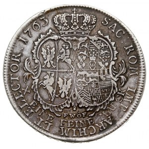 talar 1763, Drezno, Aw: Popiersie i napis wokoło, Rw: T...