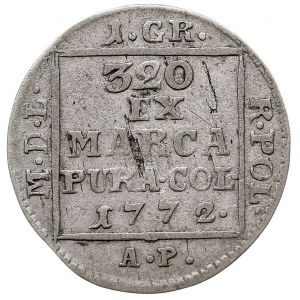 grosz srebrny (srebrnik) 1772, Warszawa, Plage 221, T. ...