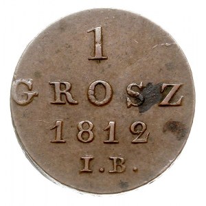 grosz 1812 IB, Warszawa, Plage 71, na rewersie drobny c...