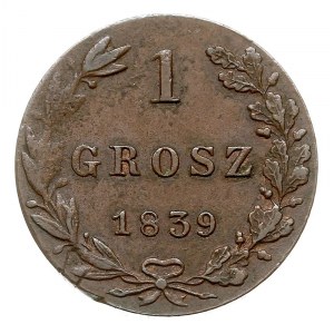 grosz 1839, Warszawa, Plage 254, Bitkin 1225, patyna