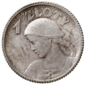 1 złoty 1924, Paryż, Parchimowicz 107.a, piękne, delika...