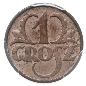 1 grosz 1933, Warszawa, Parchimowicz 101.h, moneta w pu...