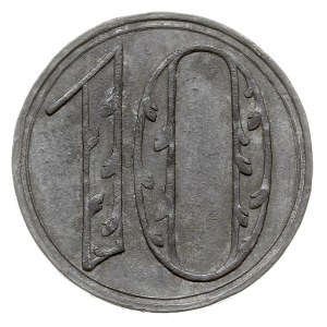 10 fenigów 1920, Gdańsk, odmiana z dużą cyfrą 10, Artur...
