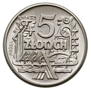 5 złotych 1959, Warszawa, symbole przemysłu”, na rewers...