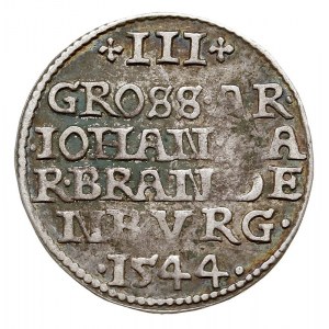 trojak 1544, Kostrzyń, Iger Kr.44.1. (R3), ale odmiana ...