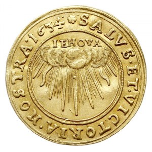 dukat 1634, Wrocław, Aw: Orzeł dolnośląski i napis woko...