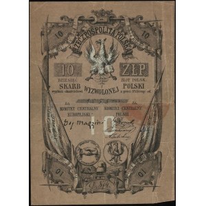 10 złotych bez daty (1853), seria D 874, na stronie odw...