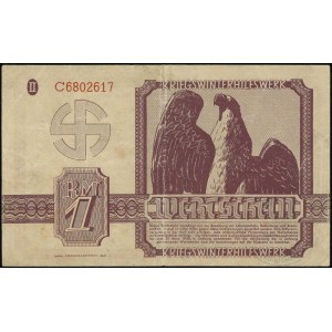 Kriegswinterhilfswerk, bon na 1 markę 1940 z pieczęcią ...