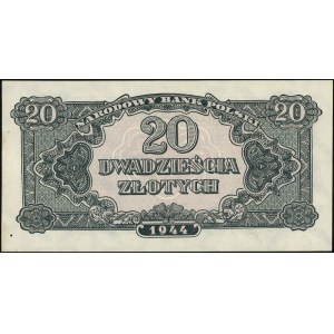 20 złotych 1944, seria УУ, obowiązkowe”, 40 sztuk bankn...