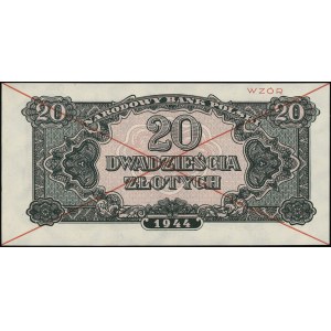 20 złotych 1944, w klauzuli OBOWIĄZKOWE”, seria КМ 3520...