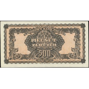 500 złotych 1944, w klauzuli OBOWIĄZKOWE”, seria Ax 638...
