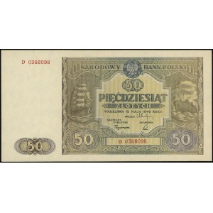 50 złotych 15.05.1946, seria D 0368098, Lucow 1197 (R3)...