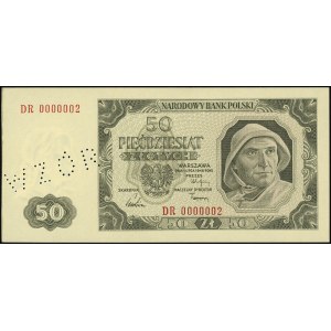 50 złotych 1948, DR 0000002, perforacja WZÓR, Lucow - n...