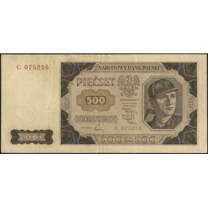500 złotych 1.07.1948, seria C 075256, Lucow 1307 (R6),...