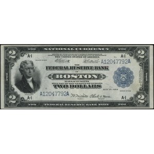 Federal Reserve Bank of Boston, Massachusetts, 2 dolary...