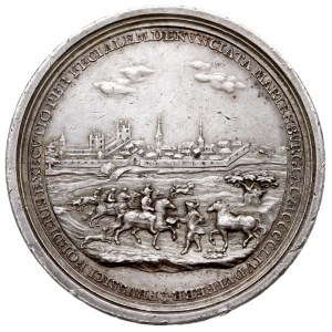 medal niesygnowany, wybity w 1754 r. w Toruniu z okazji...