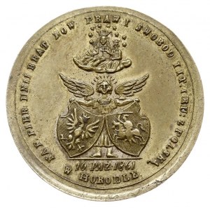 medal patriotyczno-religijny wybity w 1861 r. na pamiąt...