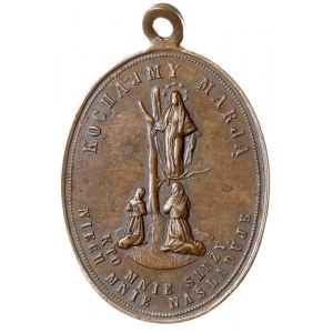 medal religijny, niesygnowany, z uszkiem, Aw: Dwie klęc...